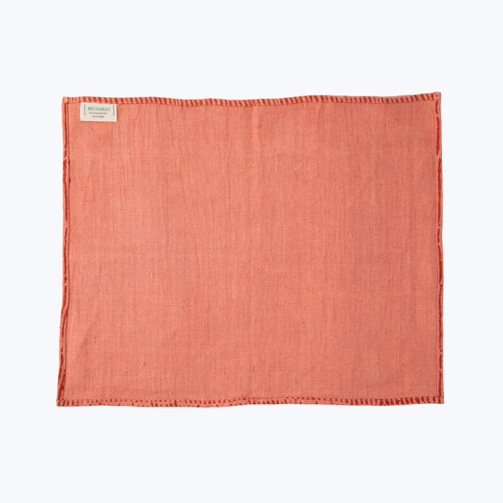 Orange Stripe Linen Placemat