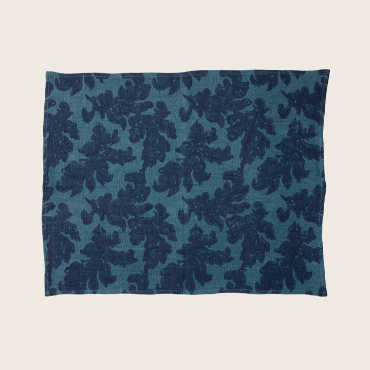 Teal Bold Floral Linen Placemat