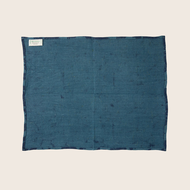 Teal Bold Floral Linen Placemat