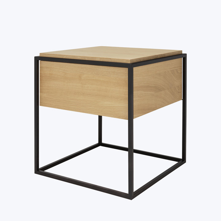 Monolit Bedside Table Beige, black