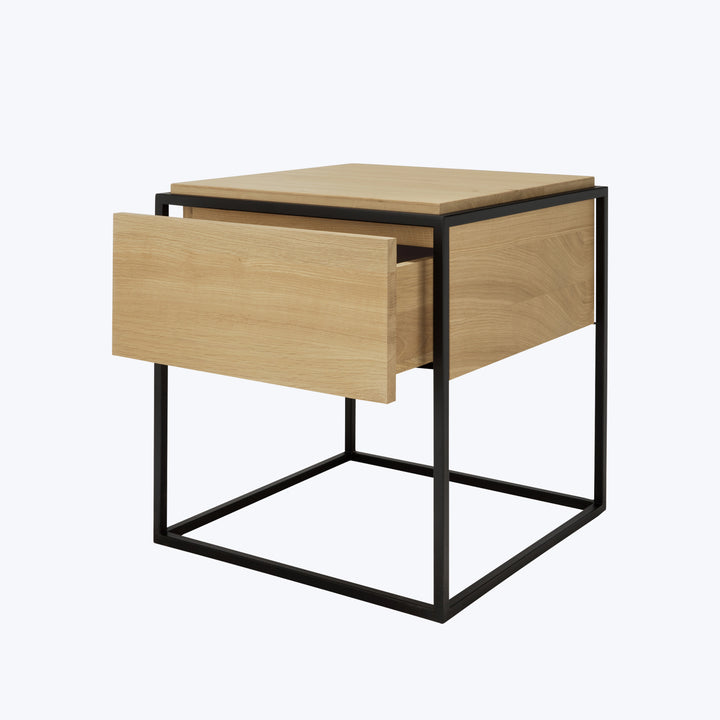Monolit Bedside Table Beige, black