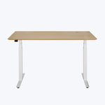 Adjustable Desk with White Metal Legs 55.5"W