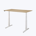 Adjustable Desk with White Metal Legs 55.5"W