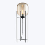 Modern floor lamp with minimalist design and warm ambient glow.