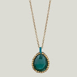 Caged Indicolite Quartz Necklace