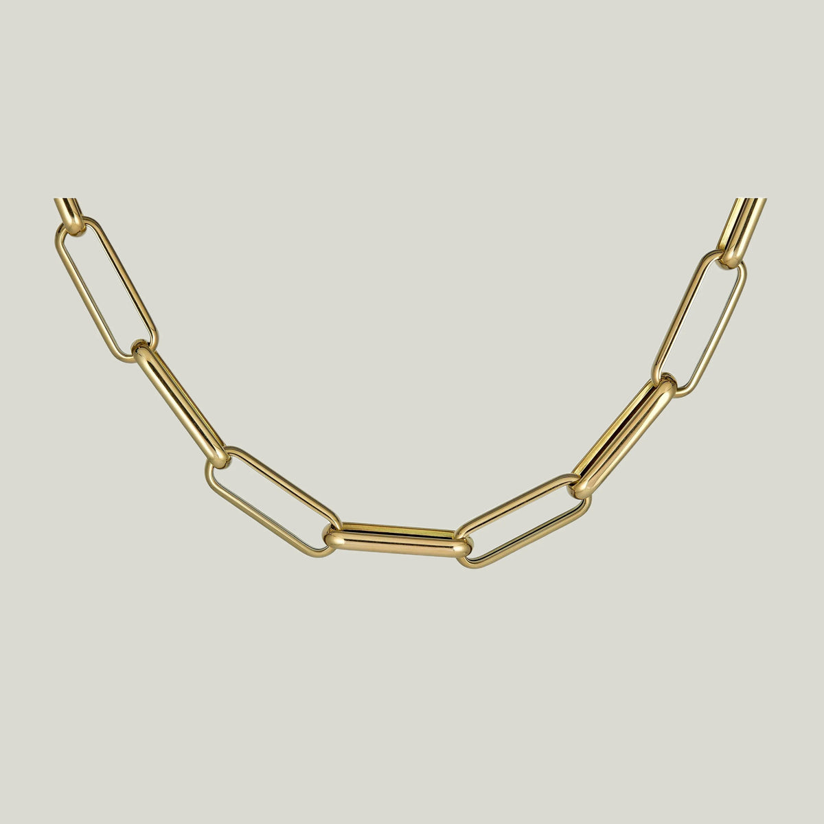 14K Gold Chunky Paper Clip Necklace – abc carpet & home