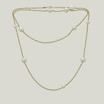 Elsa Peretti Tiffany & Co. Gold Pearl Chain