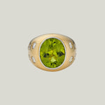 1970s French Peridot and Diamond Ring