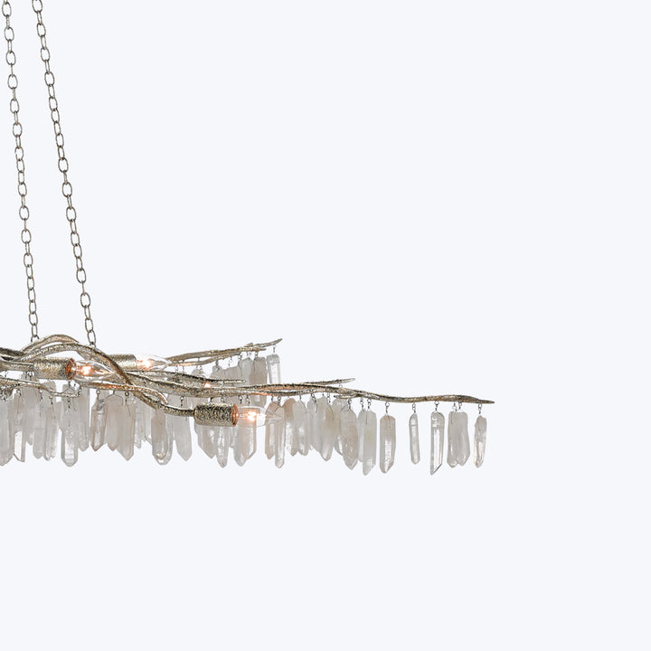 Forest Light Crystal Chandelier Silver