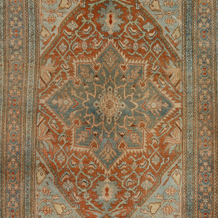 Blue Vintage Traditional Bidjav Wool Rug - 4'6" x 7'3"