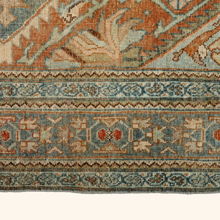 Blue Vintage Traditional Bidjav Wool Rug - 4'6" x 7'3"