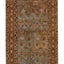 Light Blue & Orange Vintage Traditional Ghabhgaie Wool Rug - 3'4" x 11'1"