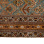 Light Blue and Orange Vintage Traditional Ghabhgaie Wool Rug - 3'4" x 11'1"