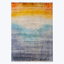 Multicolored Contemporary Silk Rug - 8' x 10'1"