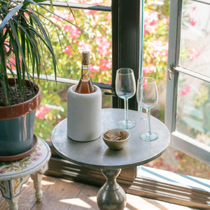 White Marble Wine Chiller - hover