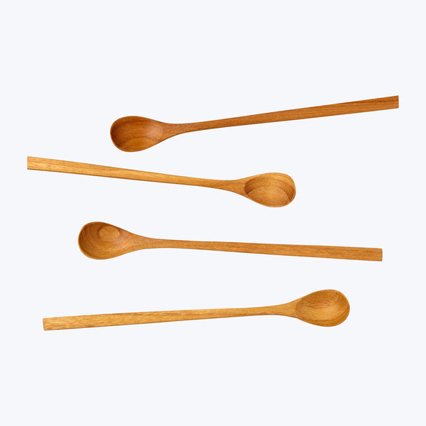 Teak Long Spoons, Set of 4