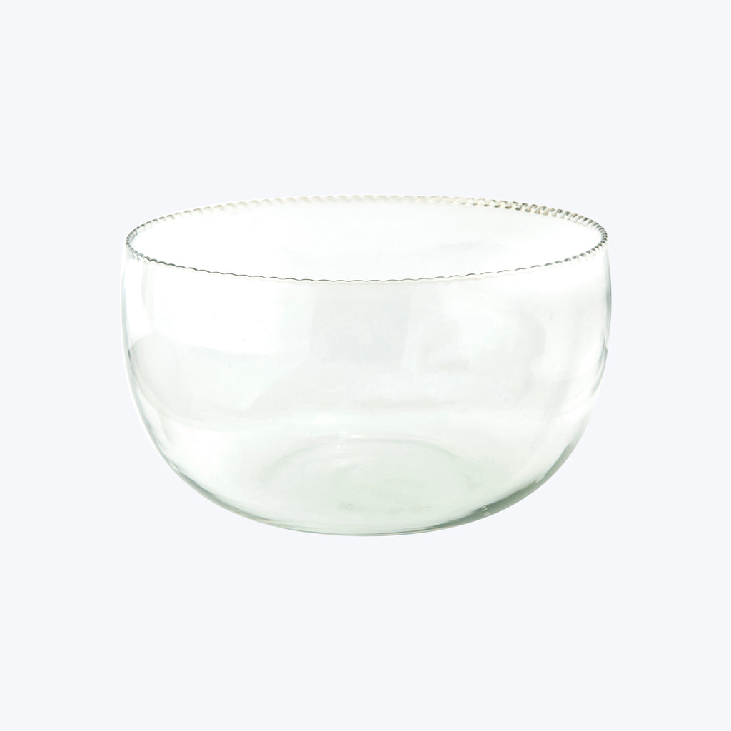 Ruffle Glass Bowl Large