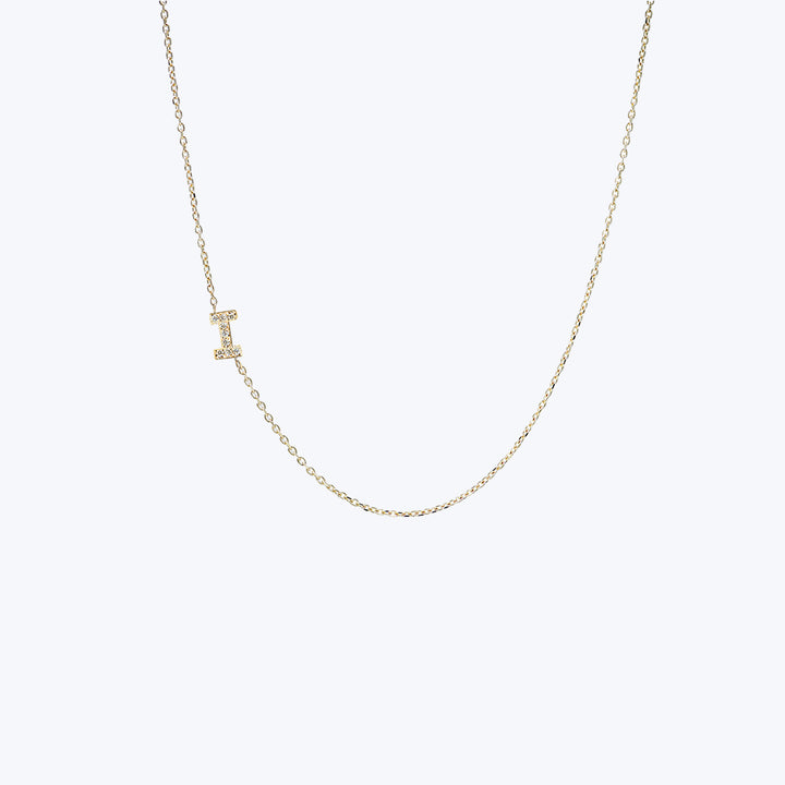 Love Letter Pavé Initial Necklace I