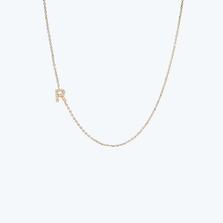 Love Letter Pavé Initial Necklace R