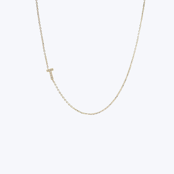 Love Letter Pavé Initial Necklace T