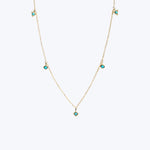 Cleo Erika Floating Geometric Crew Necklace Turquoise