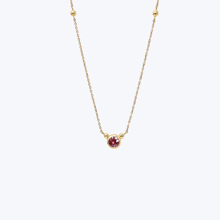 Bonheur Birthstone Necklace Garnet