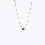 Bonheur Birthstone Necklace Garnet