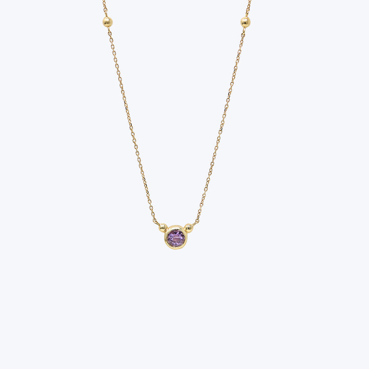 Bonheur Birthstone Necklace Amethyst