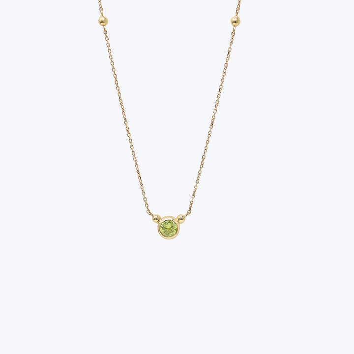 Bonheur Birthstone Necklace Peridot