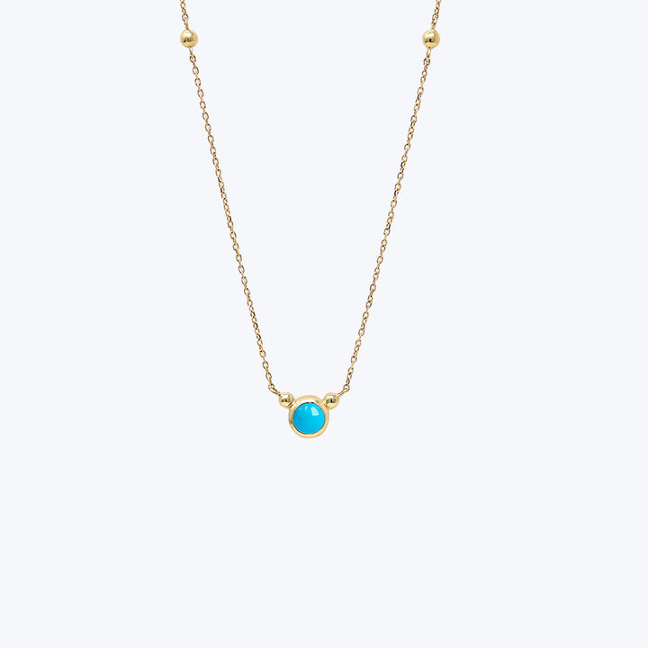 Bonheur Birthstone Necklace Turquoise