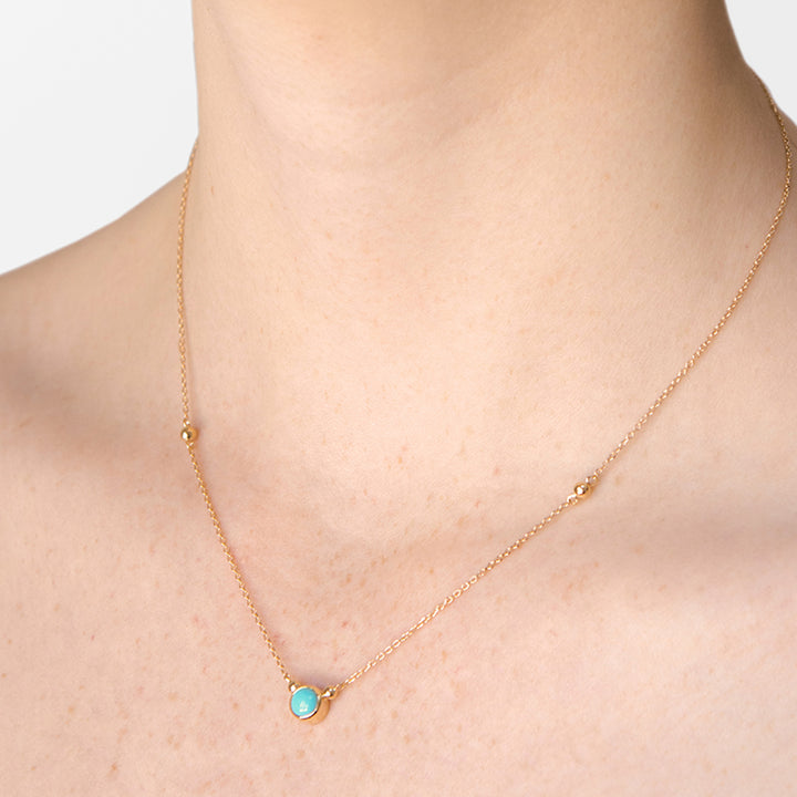 Bonheur Birthstone Necklace Turquoise