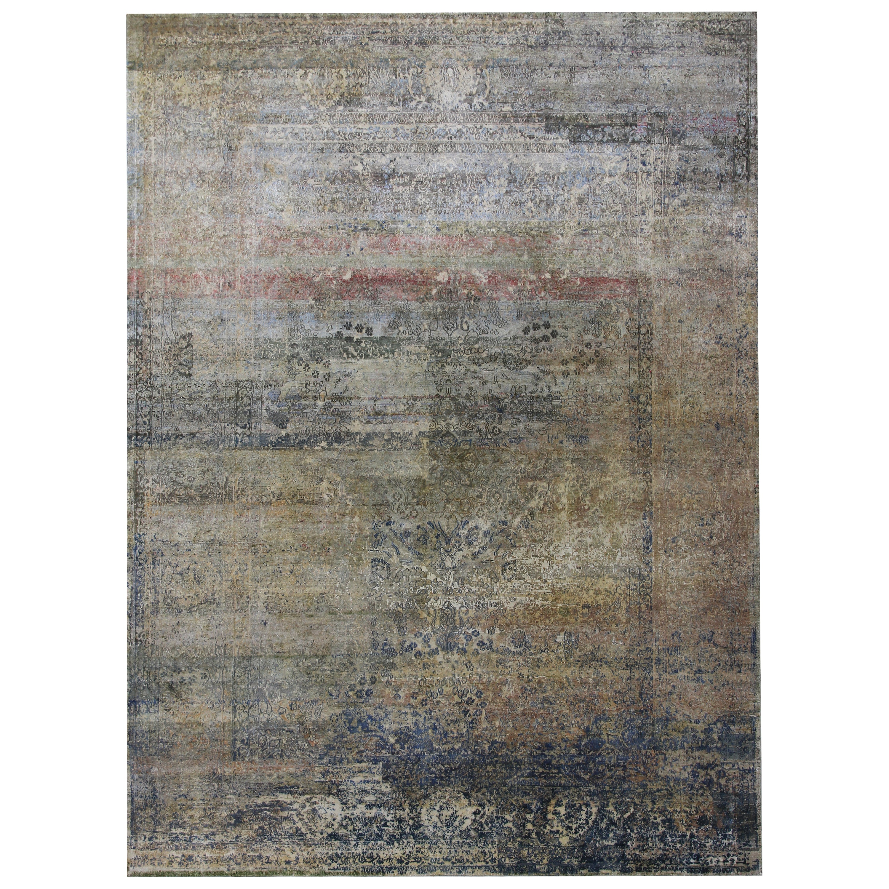 Multicolored Alchemy Transitional Silk Rug - 9' x 12'10"