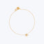 18kt Gold Chain Bracelet with Pearl and Moonstone Cluster - 17cm