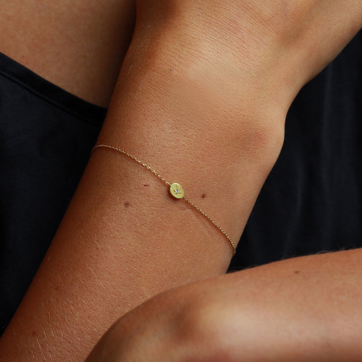 18kt Gold Starry Starry Night Diamond Bracelet - 17cm