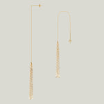 18kt Gold Tassel Thread Through Earrings