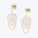 18kt Gold Diamond Nouveau Now Drop Earrings