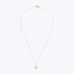 18kt Gold and Diamond Love Letter Heart Necklace - 40cm