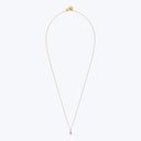 18kt Gold Pink Sapphire Drop Necklace - 41.5cm