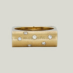 14K Yellow Gold Diamond Arch Ring