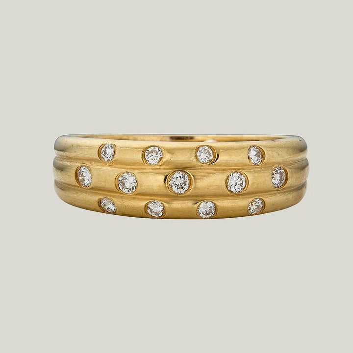 18K Yellow Gold Diamond Constellation Ring