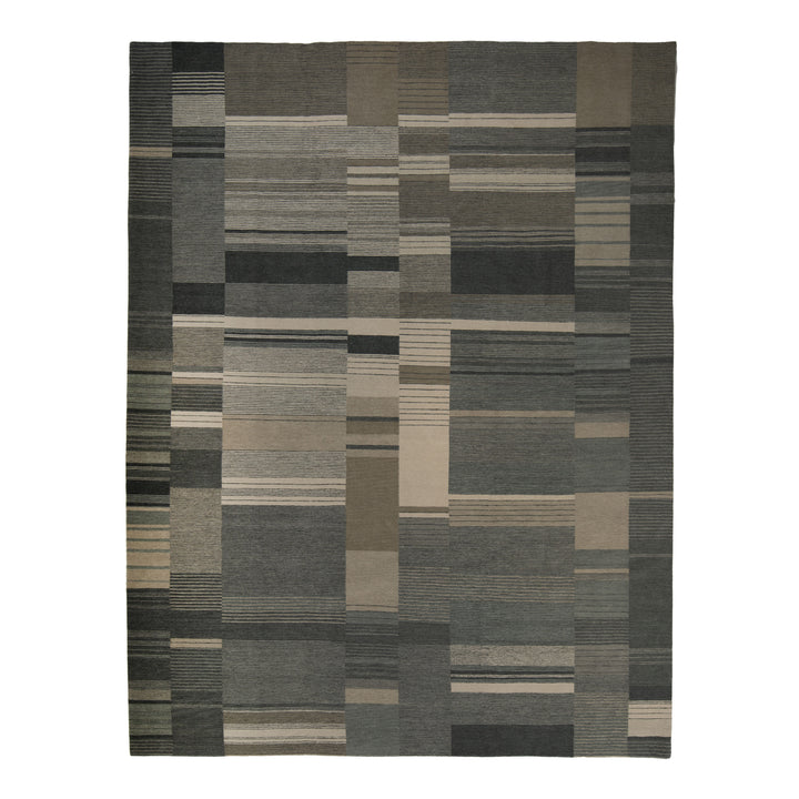 Modern Handknotted Wool Rug - 9' x 12'