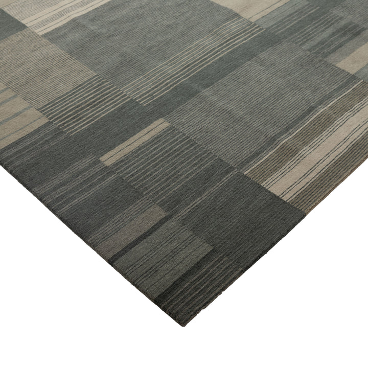 Modern Handknotted Wool Rug - 9' x 12'