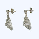 Vintage Platinum Diamond Geometric Earrings