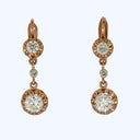 14K White Gold Diamond Dangle Earrings