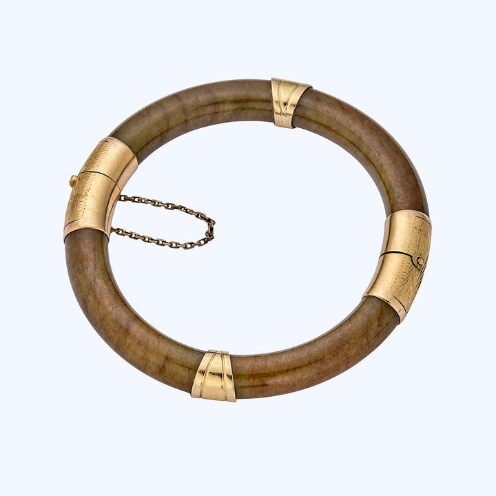 1970s Jade Bangle Bracelet