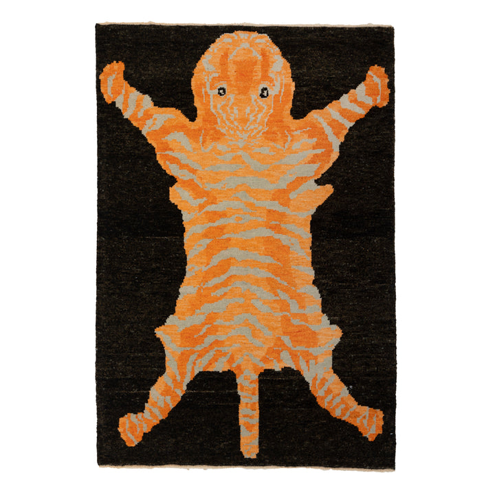 Turkish Hand Knotted Wool Carpet - 4'1" x 5'11"