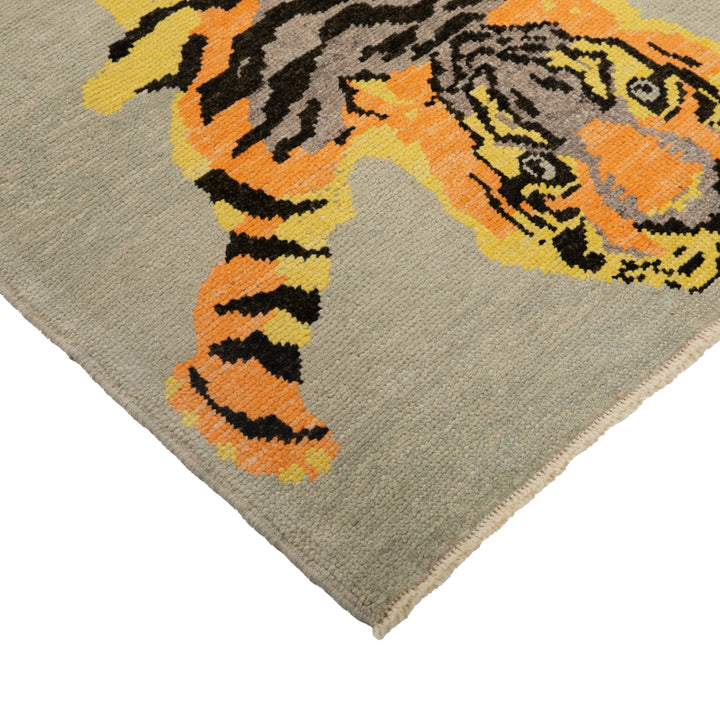 Turkish Hand Knotted Wool Carpet - 4'2" x 6'