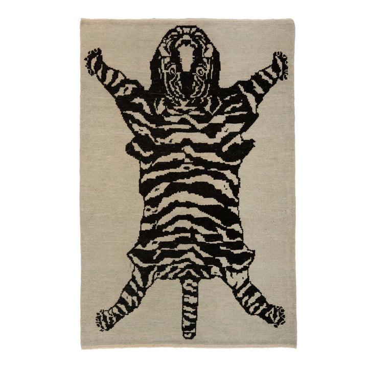 Turkish Hand Knotted Wool Carpet - 4'3" x 6'4"