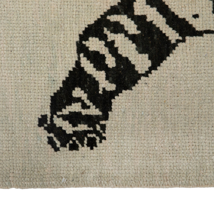 Turkish Hand Knotted Wool Carpet - 4'3" x 6'4"