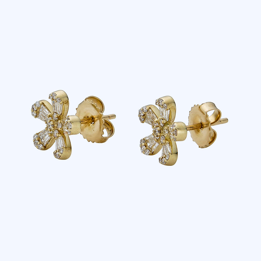 Flower Diamond Studs